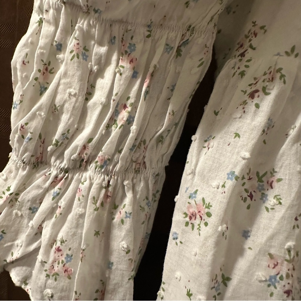 Storia Tie Back Floral Blouse size Small - Picture 6 of 6